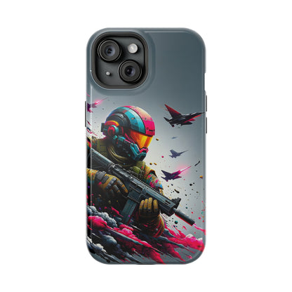 Spectrum Soldier (iPhone MagSafe Case)Spectrum Soldier MagSafe Durable Case: Style Meets Protection 📱✨
Upgrade your device with Rima Gallery's Spectrum Soldier MagSafe Durable Case. This case isn’t justRimaGallery