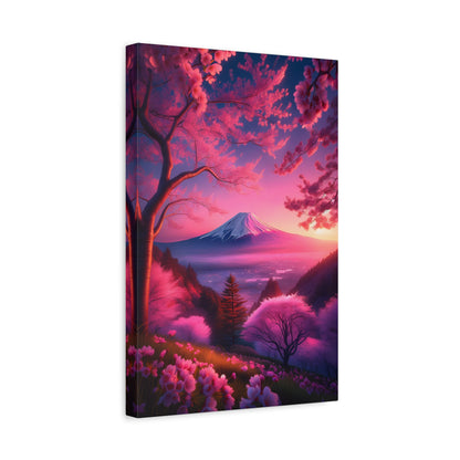 Pink cherry blossoms in full bloom (Canvas)