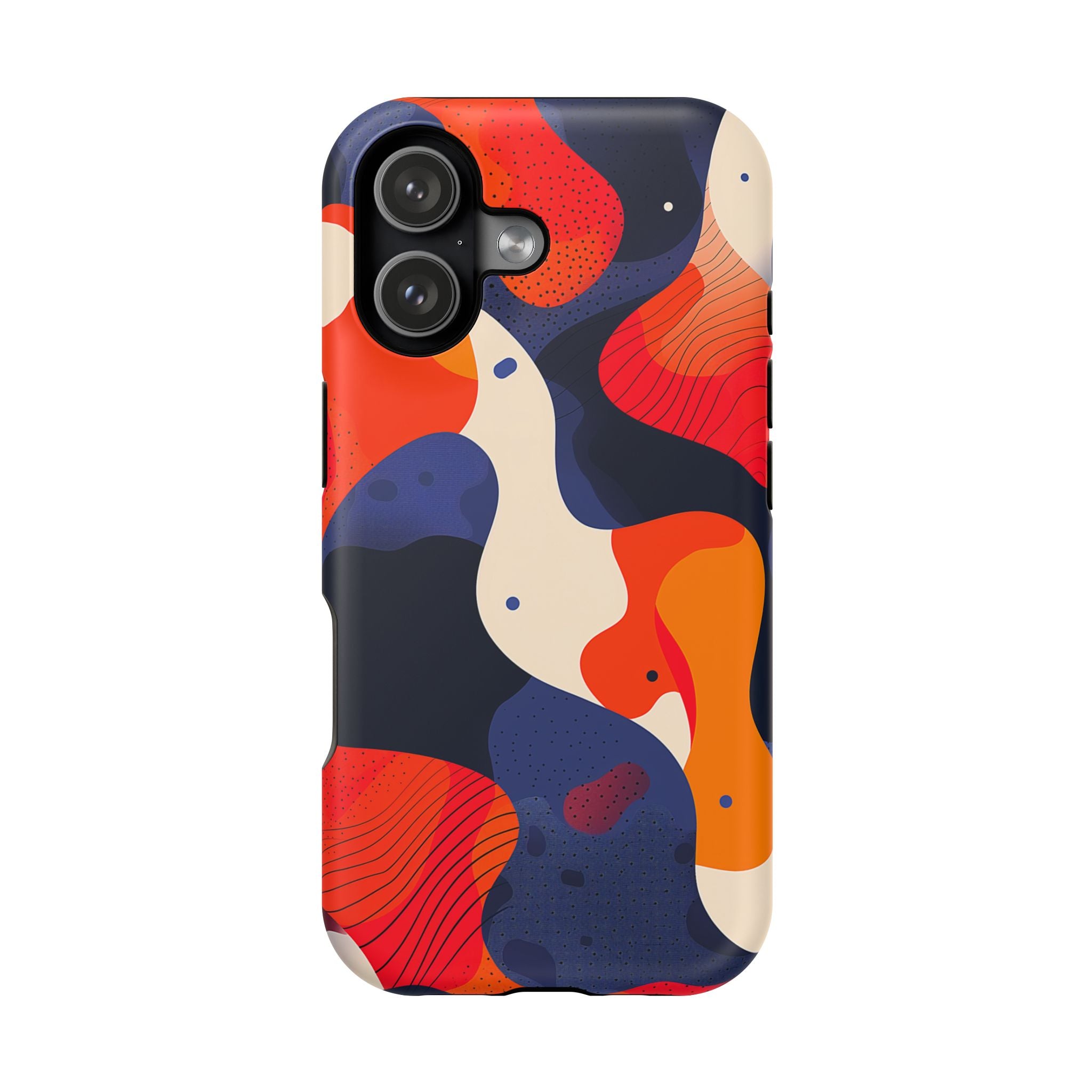 Abstract Colorwave Magnetic Phone Case — Impact-Resistant Protective Cover