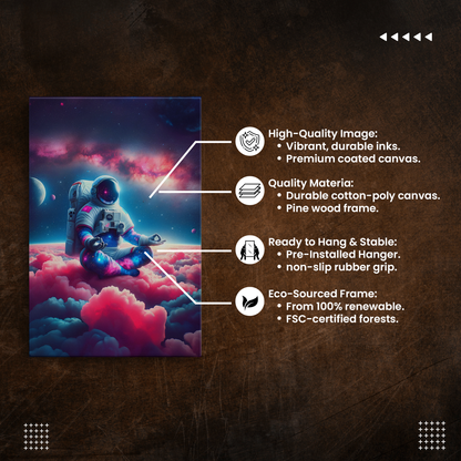 Stardust Meditation (Canvas)Stardust Meditation (Canvas  Matte finish, stretched, with a depth of 1.25 inches)Make an art statement with RimaGallery's ethically produced canvases. Sustainably sRimaGallery