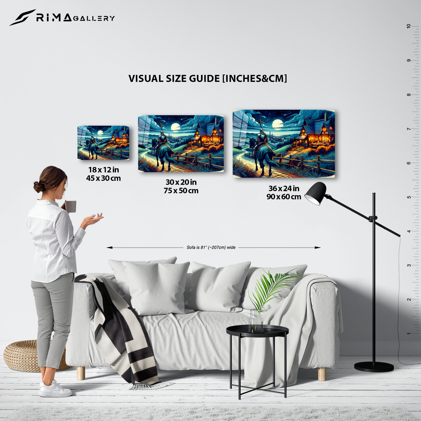 Moonlit Knight's Return (Acrylic)Make a statement with Moonlit Knight's Return acrylic prints. The 1⁄4" acrylic panel exudes the illusion of a smooth glass surface for vibrant artwork. Pre-installedRimaGallery