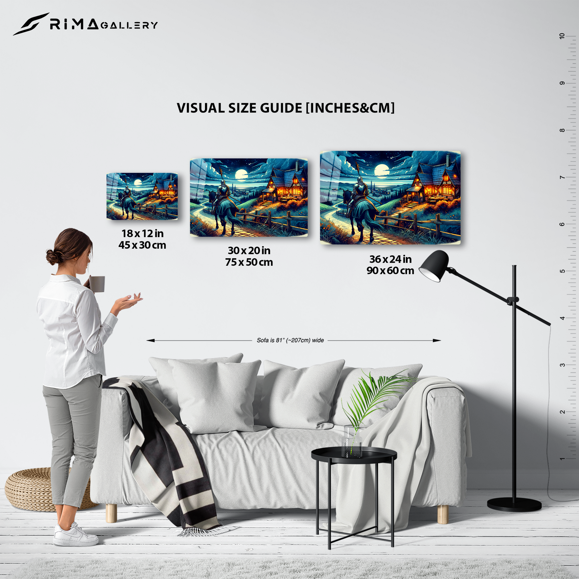 Moonlit Knight's Return (Acrylic)Make a statement with Moonlit Knight's Return acrylic prints. The 1⁄4" acrylic panel exudes the illusion of a smooth glass surface for vibrant artwork. Pre-installedRimaGallery