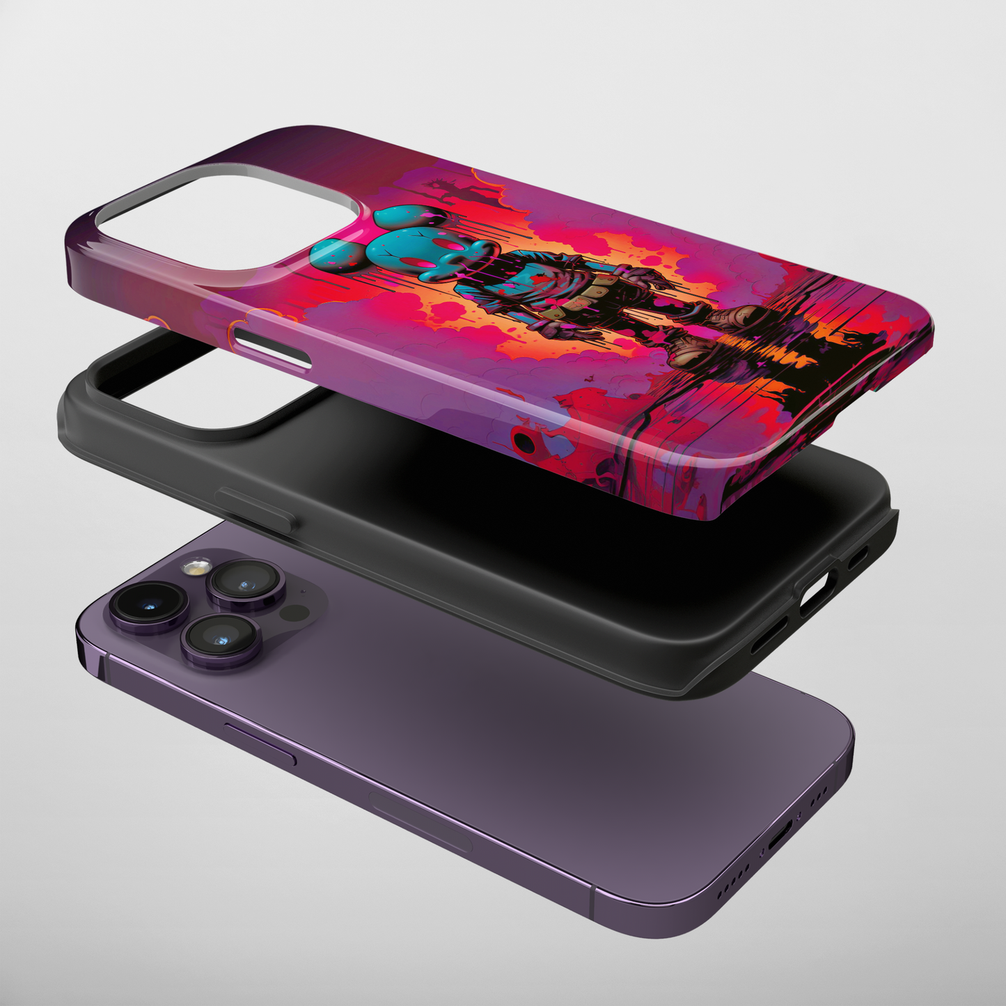 Sunset Whiskers Mousey Adventure (iPhone Case 11-15)Cuteness Overload at Twilight 🌅🐭: Add a sprinkle of whimsy to your day with our "Sunset Whiskers" phone case! An endearing mouse cartoon character, painted with thRimaGallery