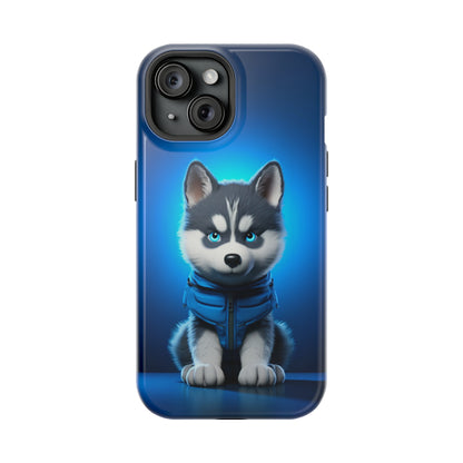 Blue Husky Charm (iPhone MagSafe Case)Blue Husky Charm MagSafe Durable Case: Style Meets Protection 📱✨
Upgrade your device with Rima Gallery's Blue Husky Charm MagSafe Durable Case. This case isn’t justRimaGallery