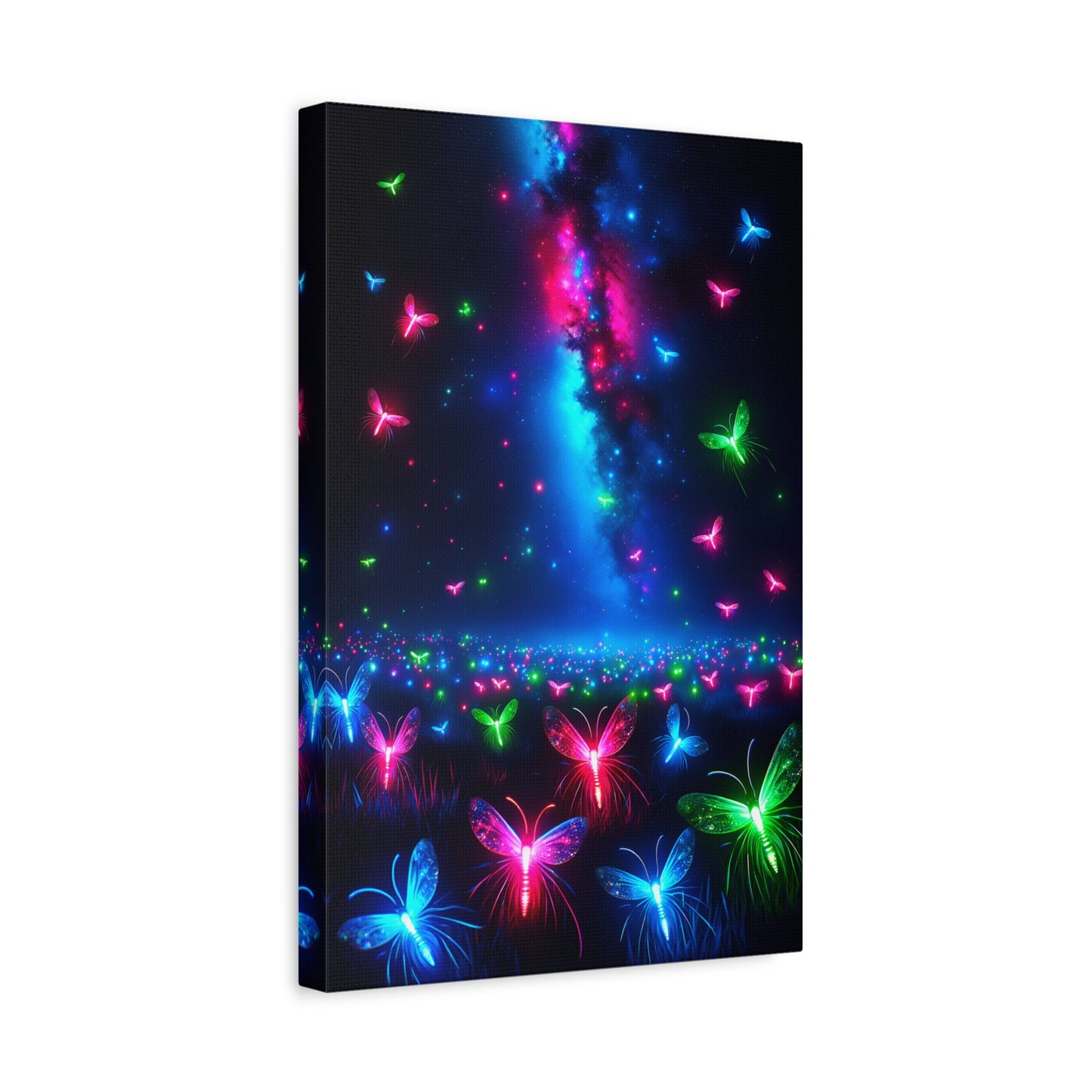 Neon Flutter (Canvas)Neon Flutter (Canvas  Matte finish, stretched, with a depth of 1.25 inches) Elevate your décor with RimaGallery’s responsibly made art canvases. Our eco-friendly matRimaGallery