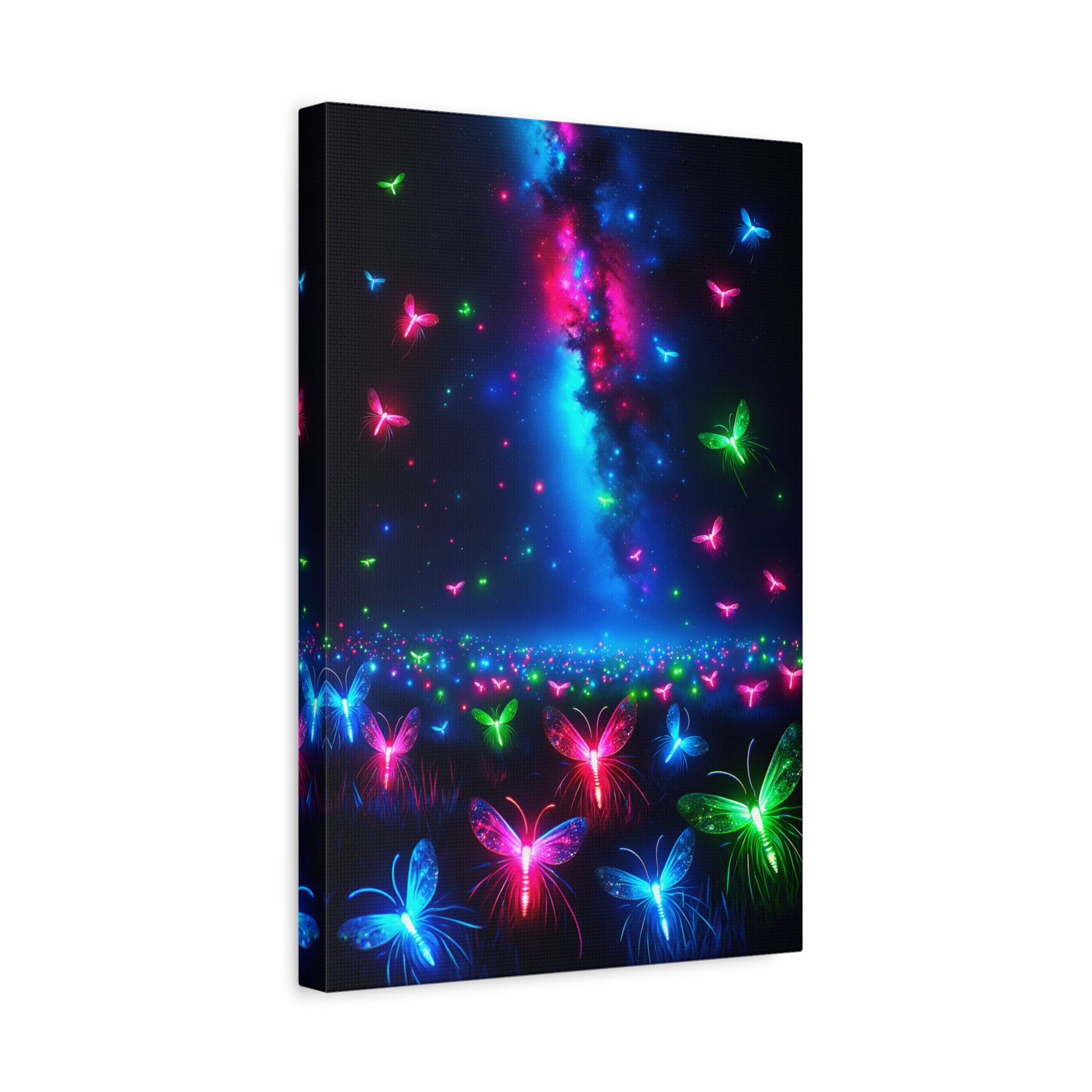Neon Flutter (Canvas)Neon Flutter (Canvas  Matte finish, stretched, with a depth of 1.25 inches) Elevate your décor with RimaGallery’s responsibly made art canvases. Our eco-friendly matRimaGallery