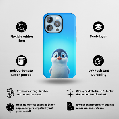 Cute Penguin in the blue MagSafe Durable Case: Style Meets Protection 📱✨
Upgrade your device with Rima Gallery's Cute Penguin in the blue MagSafe Durable Case. This-blue (iPhone MagSafe Case)