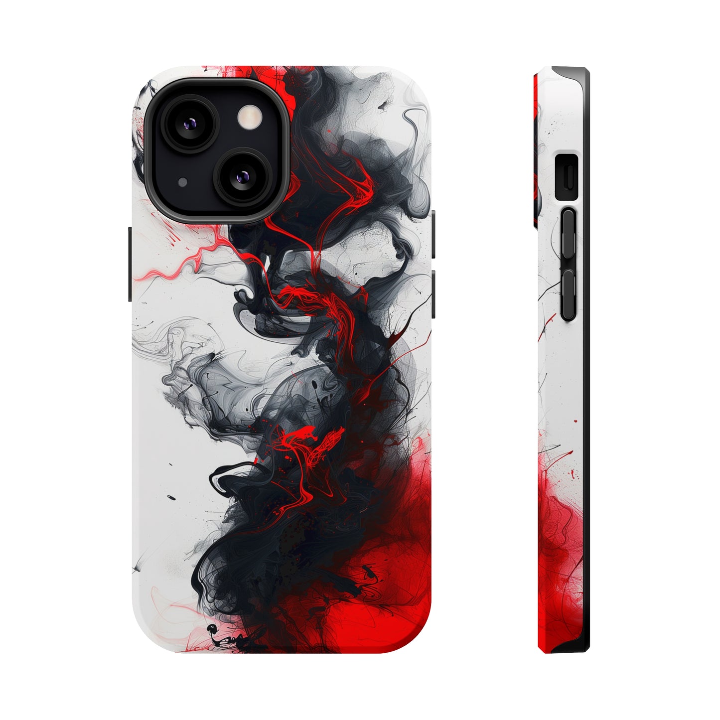 Scarlet Shadows (iPhone MagSafe Case)Rima Gallery presents the exclusive Psychedelic Flow MagSafe Durable Case For iphone 13, 14, 15, Pro, Max. Discover elegance with our iPhone 13-15 MagSafe Case: LighRimaGallery