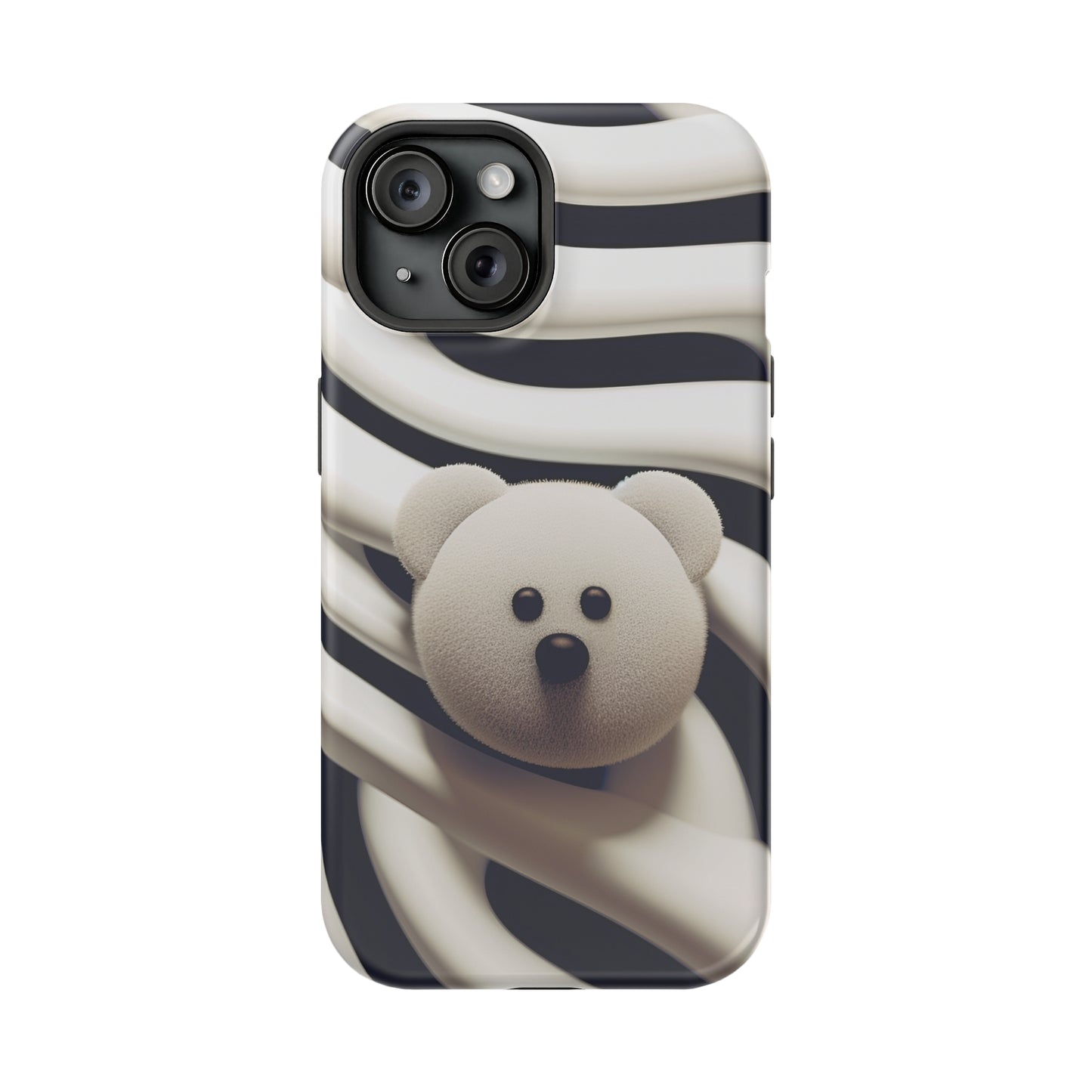 Zebra Print Teddy Bear (iPhone MagSafe Case)Zebra Print Teddy Bear MagSafe Durable Case: Style Meets Protection 📱✨
Upgrade your device with Rima Gallery's Zebra Print Teddy Bear MagSafe Durable Case. This casRimaGallery