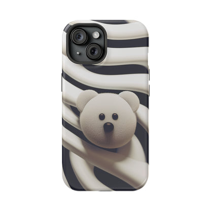 Zebra Print Teddy Bear (iPhone MagSafe Case)Zebra Print Teddy Bear MagSafe Durable Case: Style Meets Protection 📱✨
Upgrade your device with Rima Gallery's Zebra Print Teddy Bear MagSafe Durable Case. This casRimaGallery