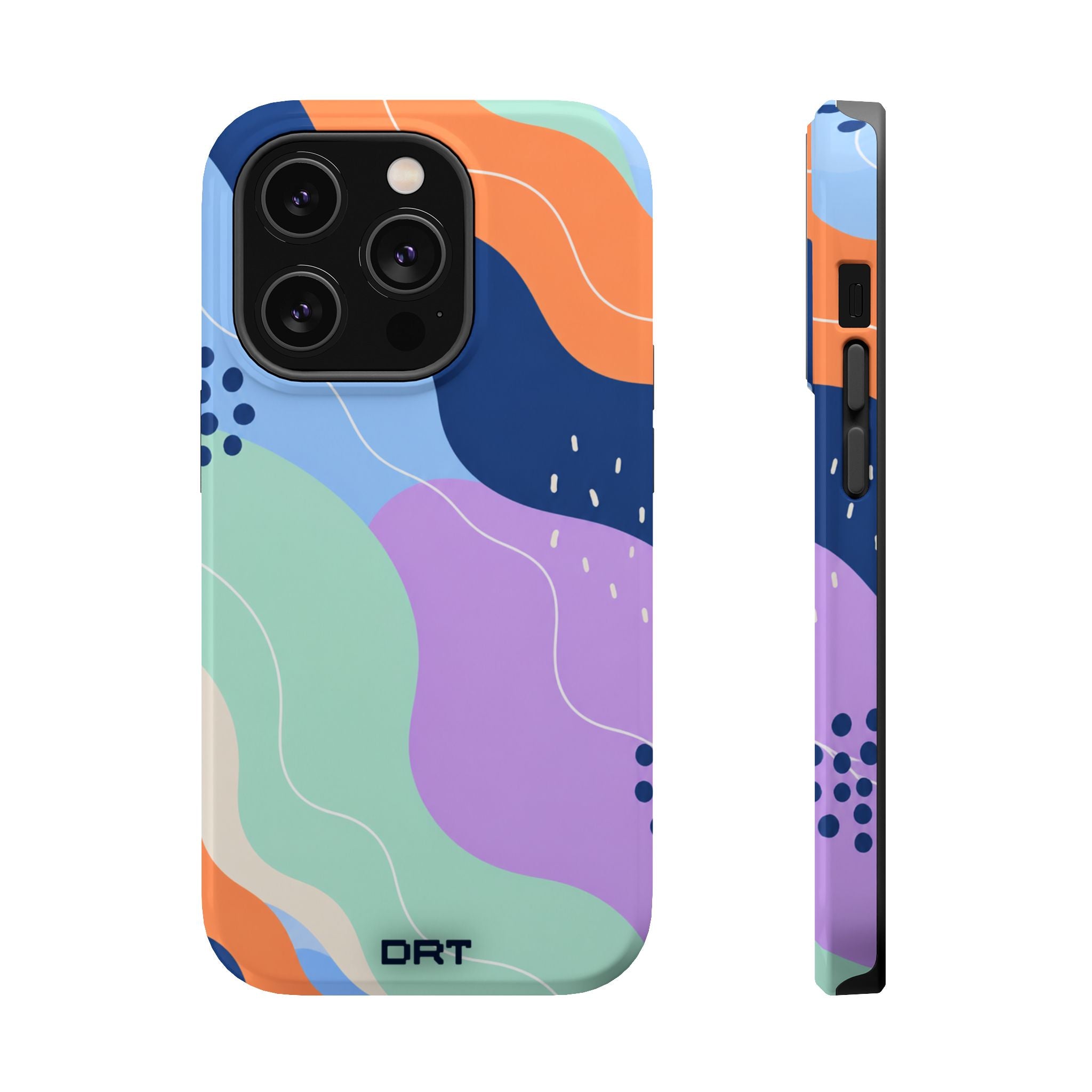 Abstract Colorwave Magnetic Impact-Resistant Phone Case