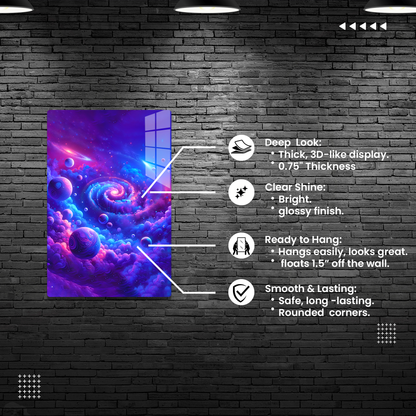 Purple Galaxy Nebula (Acrylic)Purple Galaxy Nebula
 Transform your space with our elegant Acrylic Glass Prints, where art meets modernity. Experience superior quality with high-grade acrylic and RimaGallery