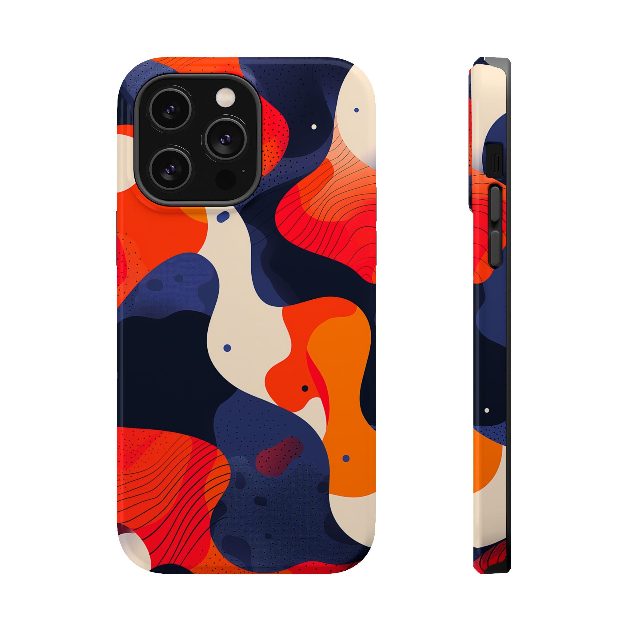 Abstract Colorwave Magnetic Phone Case — Impact-Resistant Protective Cover