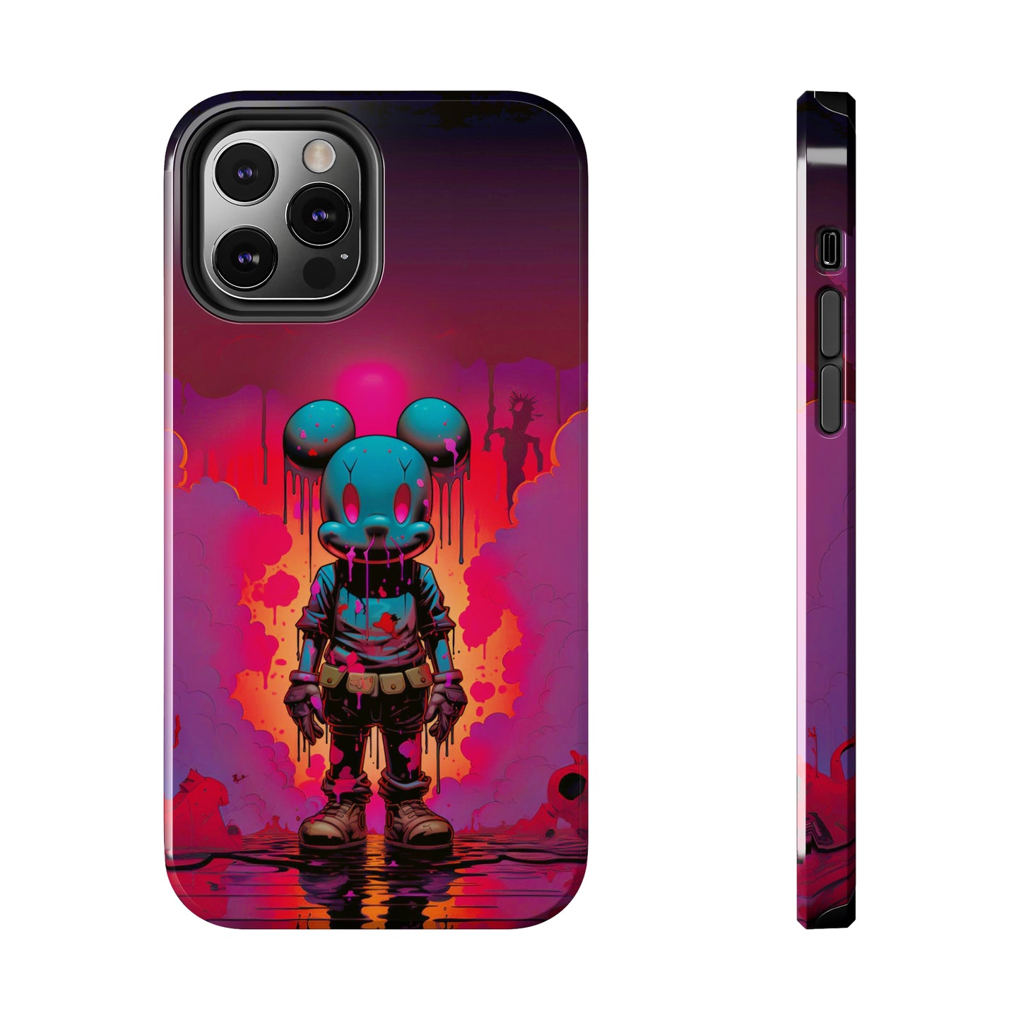 Sunset Whiskers Mousey Adventure (iPhone Case 11-15)Cuteness Overload at Twilight 🌅🐭: Add a sprinkle of whimsy to your day with our "Sunset Whiskers" phone case! An endearing mouse cartoon character, painted with thRimaGallery