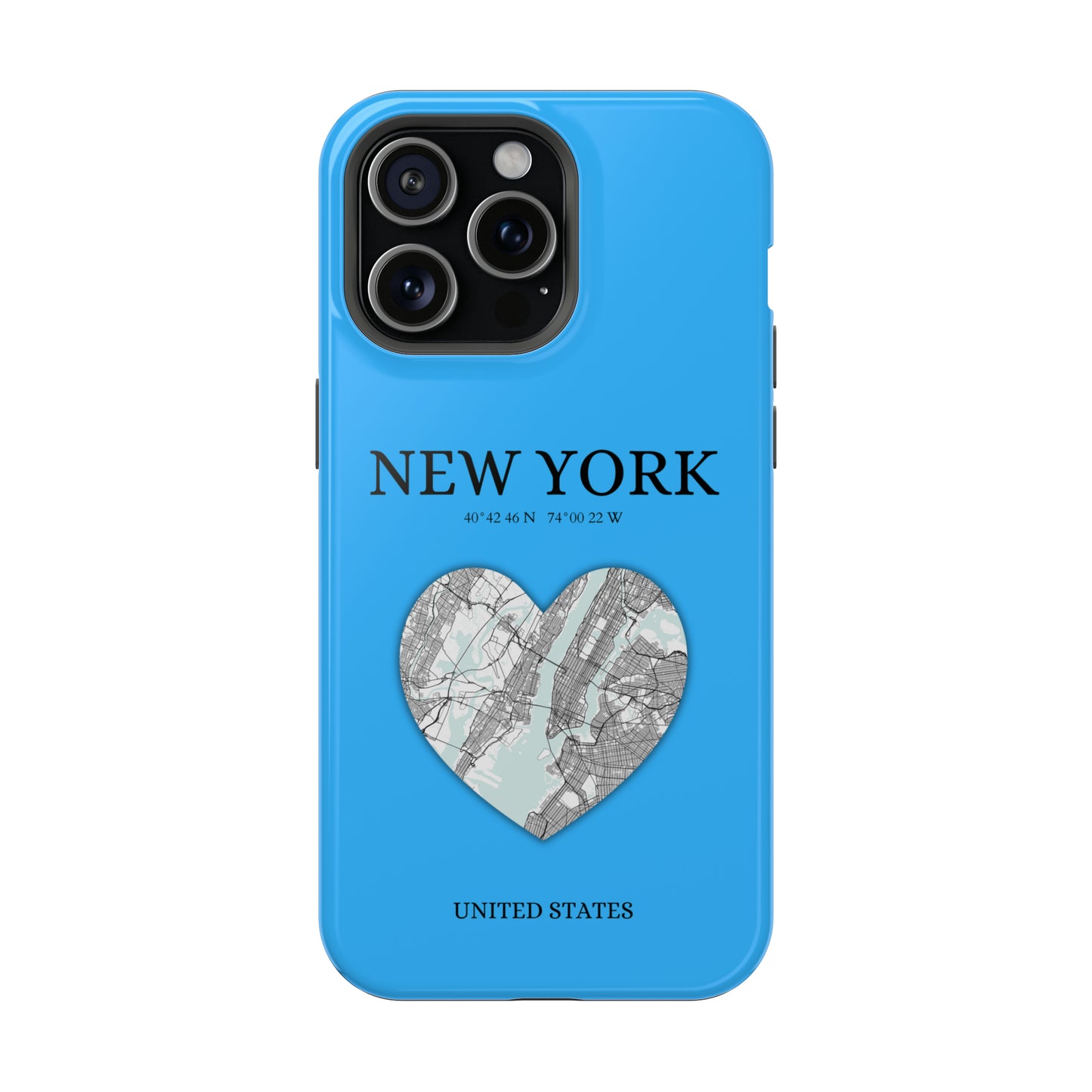 Add a touch of New York to your iPhone with the Sky Blue Heartbeat MagSafe Case, offering durable protection, seamless MagSafe compatibility, and a choice between ma-York Heartbeat - Sky Blue (iPhone MagSafe Case)
