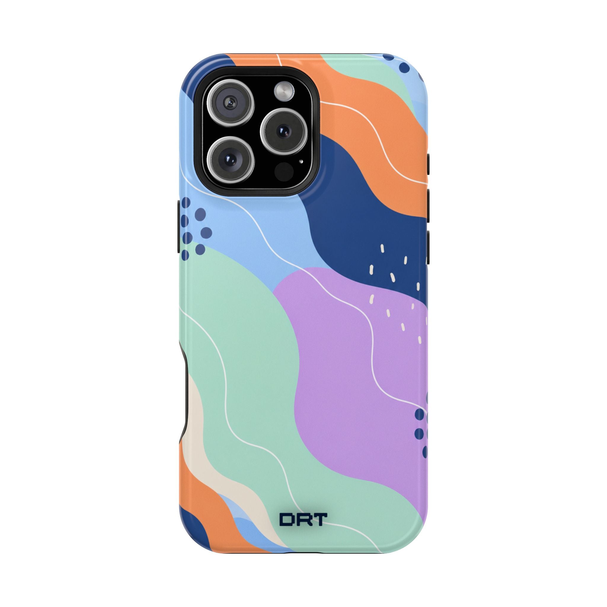 Abstract Colorwave Magnetic Impact-Resistant Phone Case