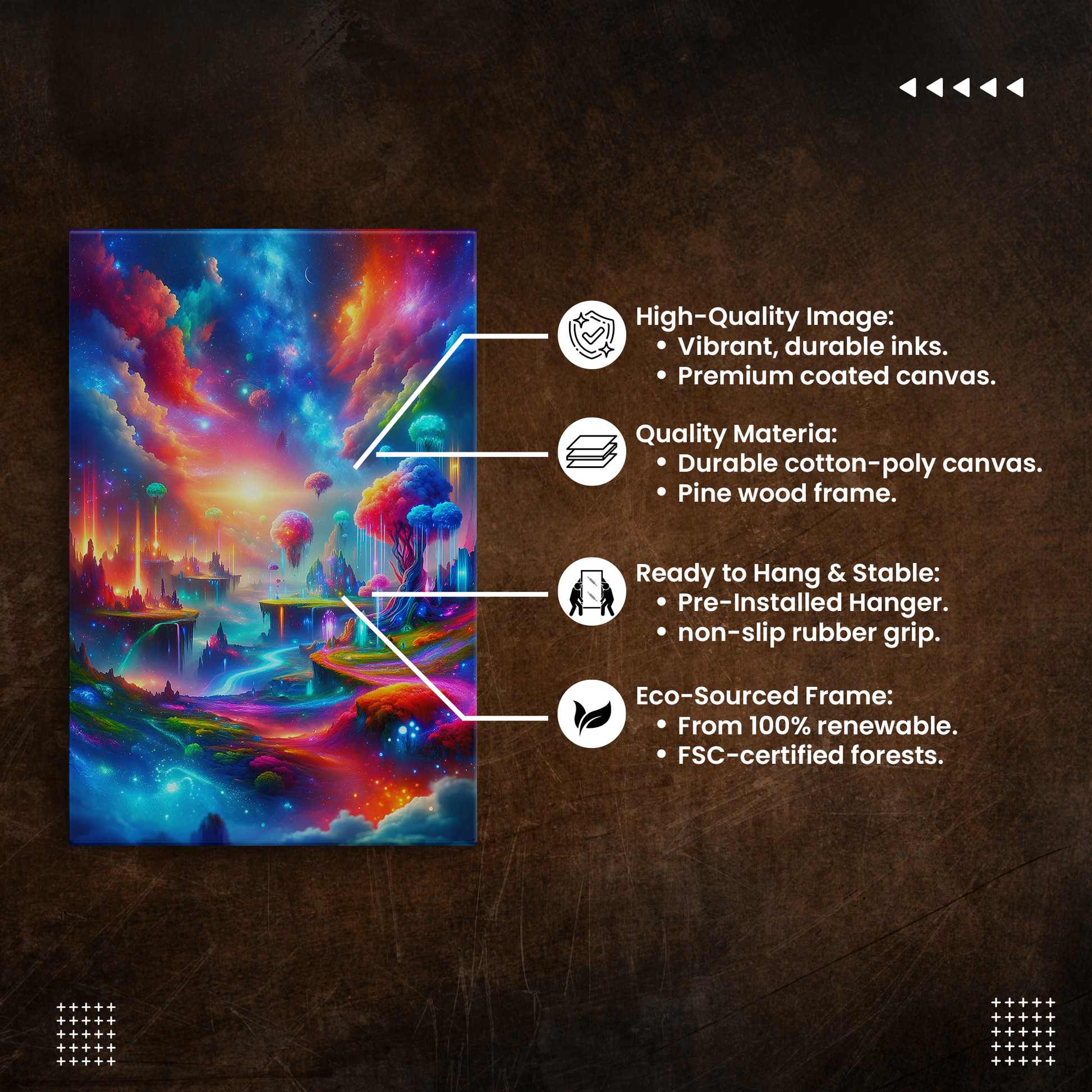 Vivid Dreamscape Fusion (Canvas)Engaging Introductory Paragraph:
Struggling with low-quality canvases? Switch to RimaGallery! Our canvases are more than just a purchase; they're a statement of qualRimaGallery