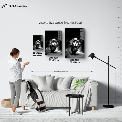 Female Night Biking (Acrylic)Female Night Biking Acrylic Wall Art with a Glass-Like Finish that Will Take Your Breath Away.Elevate Any Ambiance with Female Night Biking Acrylic Print🌟:Discover RimaGallery