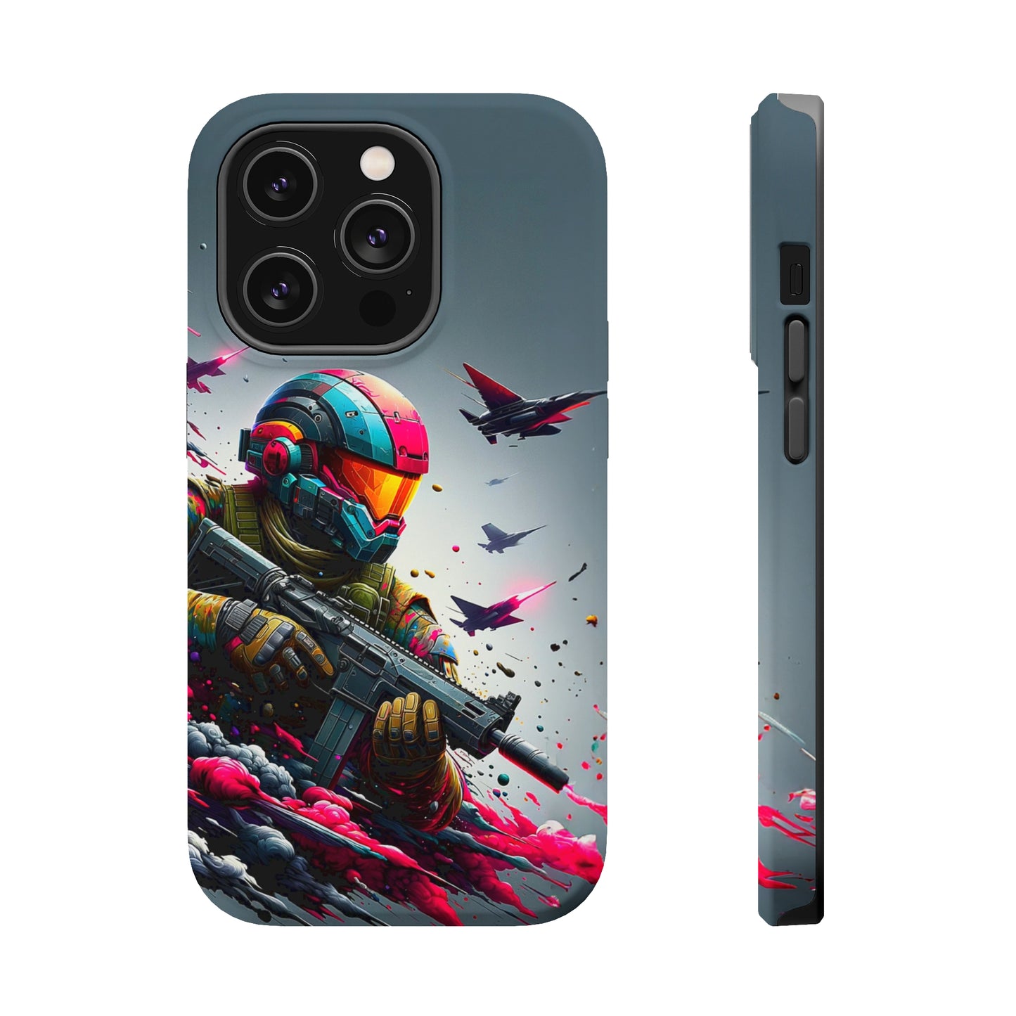 Spectrum Soldier (iPhone MagSafe Case)Spectrum Soldier MagSafe Durable Case: Style Meets Protection 📱✨
Upgrade your device with Rima Gallery's Spectrum Soldier MagSafe Durable Case. This case isn’t justRimaGallery