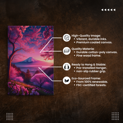 Pink cherry blossoms in full bloom (Canvas)