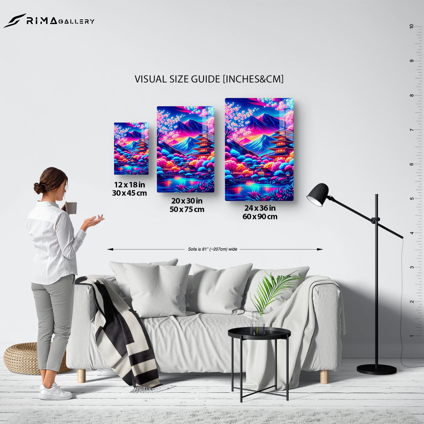 Discover RimaGallery Acrylic Prints for a luxurious touch to your decor. Our exclusive prints, with their vibrant colors and glass-like finish, offer unmatched elega-Neon Blossom Dreams (Acrylic)