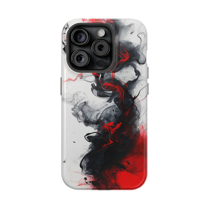 Scarlet Shadows (iPhone MagSafe Case)Rima Gallery presents the exclusive Psychedelic Flow MagSafe Durable Case For iphone 13, 14, 15, Pro, Max. Discover elegance with our iPhone 13-15 MagSafe Case: LighRimaGallery