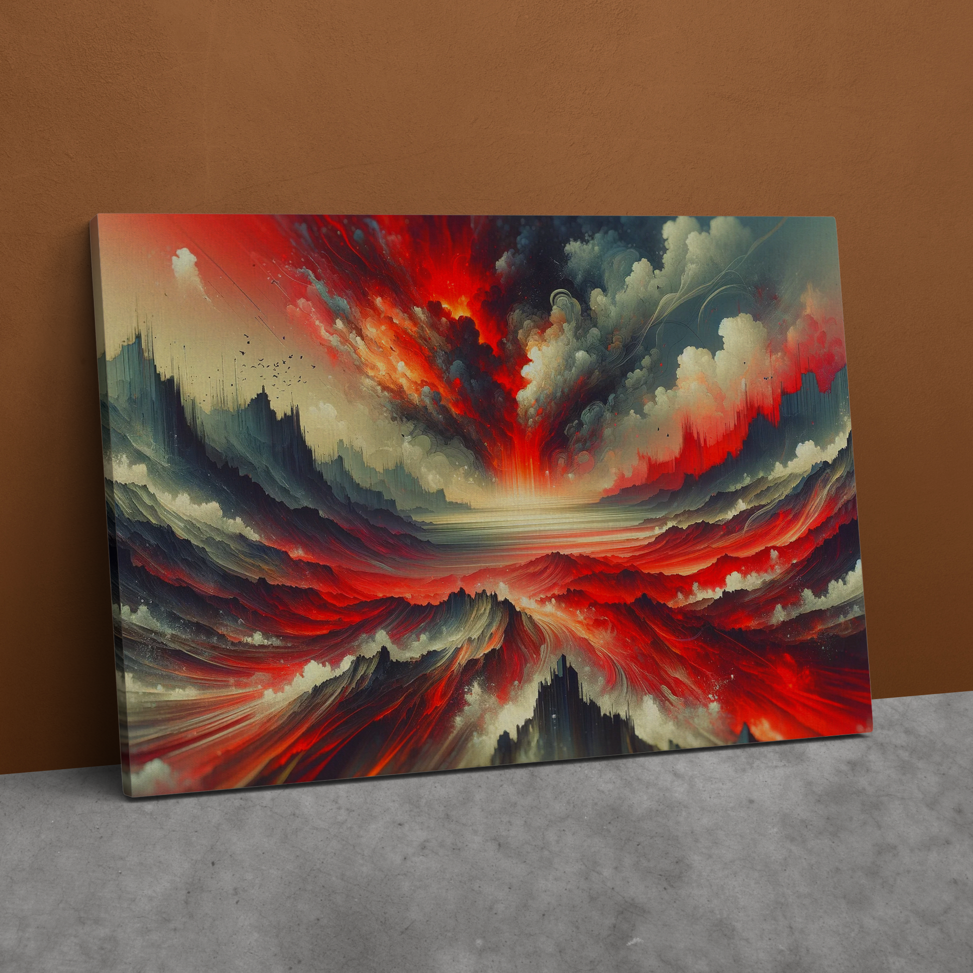 Crimson Eruption Mystique (Canvas)Crimson Eruption Mystique (Canvas  Matte finish, stretched, with a depth of 1.25 inches)
Struggling with low-quality canvases? Switch to RimaGallery! Our canvases arRimaGallery
