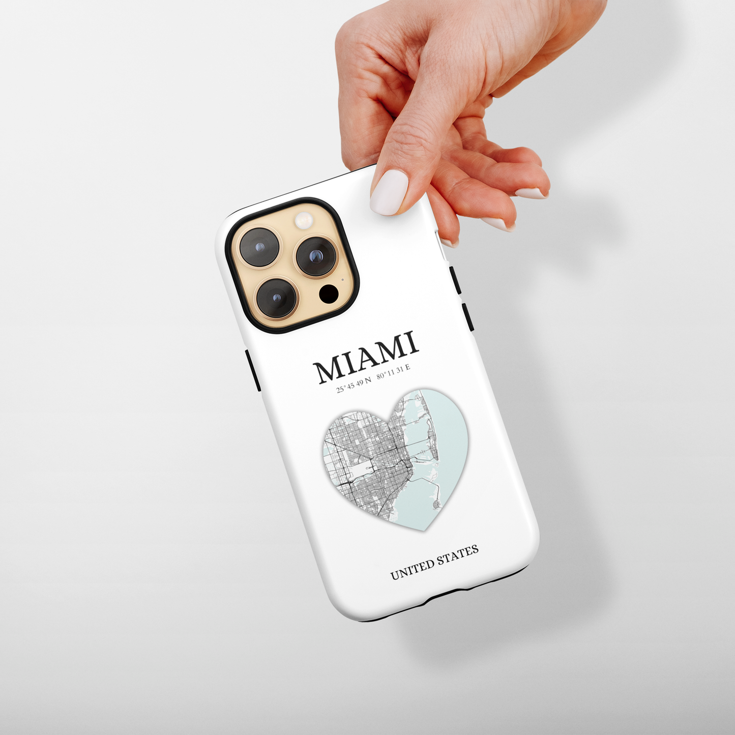 Miami Heartbeat - White (iPhone Case 11-15)Elevate your iPhone's style with Rima's Miami Heartbeat case. Sleek, durable protection for models 11-15. Free US shipping.RimaGallery
