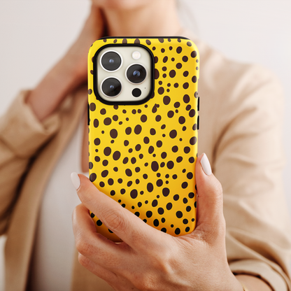 Dotted Delight - Yellow (iPhone Case 11-15)Elevate your iPhone's style with Rima's Dotted Delight case. Sleek, durable protection for models 11-15. Free US shipping.RimaGallery