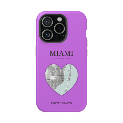 Miami Heartbeat - Purple (iPhone MagSafe Case)Elevate your iPhone's style with the Miami Heartbeat Purple MagSafe Case, offering robust protection, MagSafe compatibility, and a choice of matte or glossy finish. RimaGallery