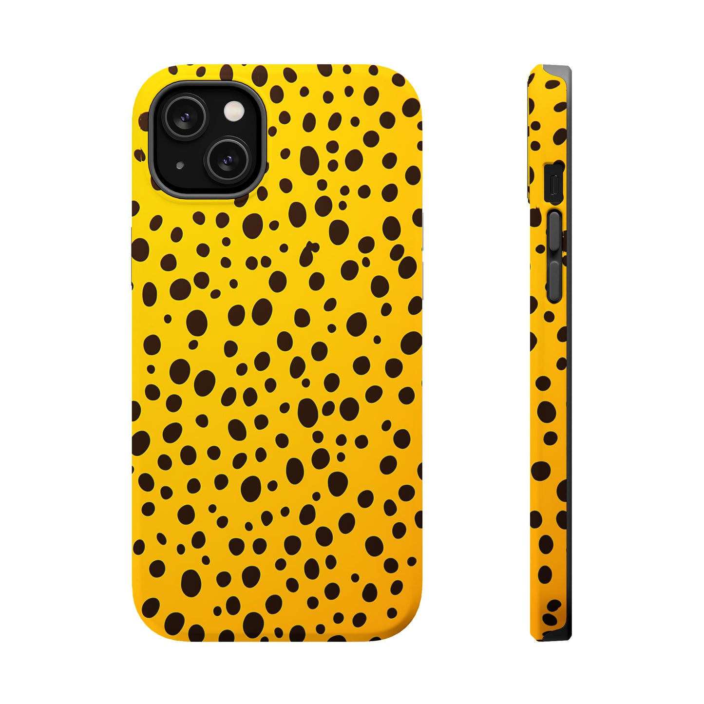 Dotted Delight - Yellow (iPhone MagSafe Case)Elevate your iPhone's style with a yellow surface with scattered dark dots and a MagSafe Case, offering robust protection, MagSafe compatibility, and a choice of matRimaGallery