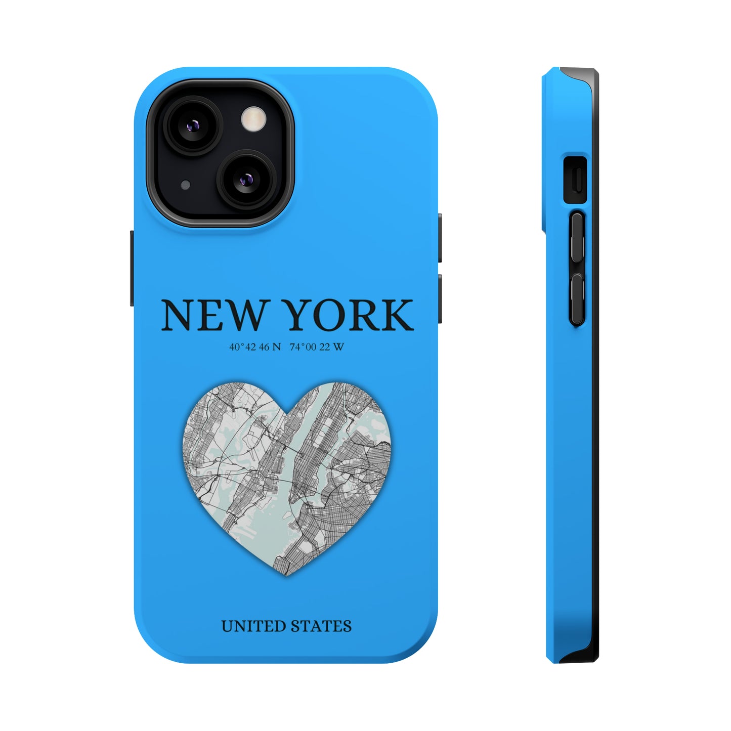 Add a touch of New York to your iPhone with the Sky Blue Heartbeat MagSafe Case, offering durable protection, seamless MagSafe compatibility, and a choice between ma-York Heartbeat - Sky Blue (iPhone MagSafe Case)