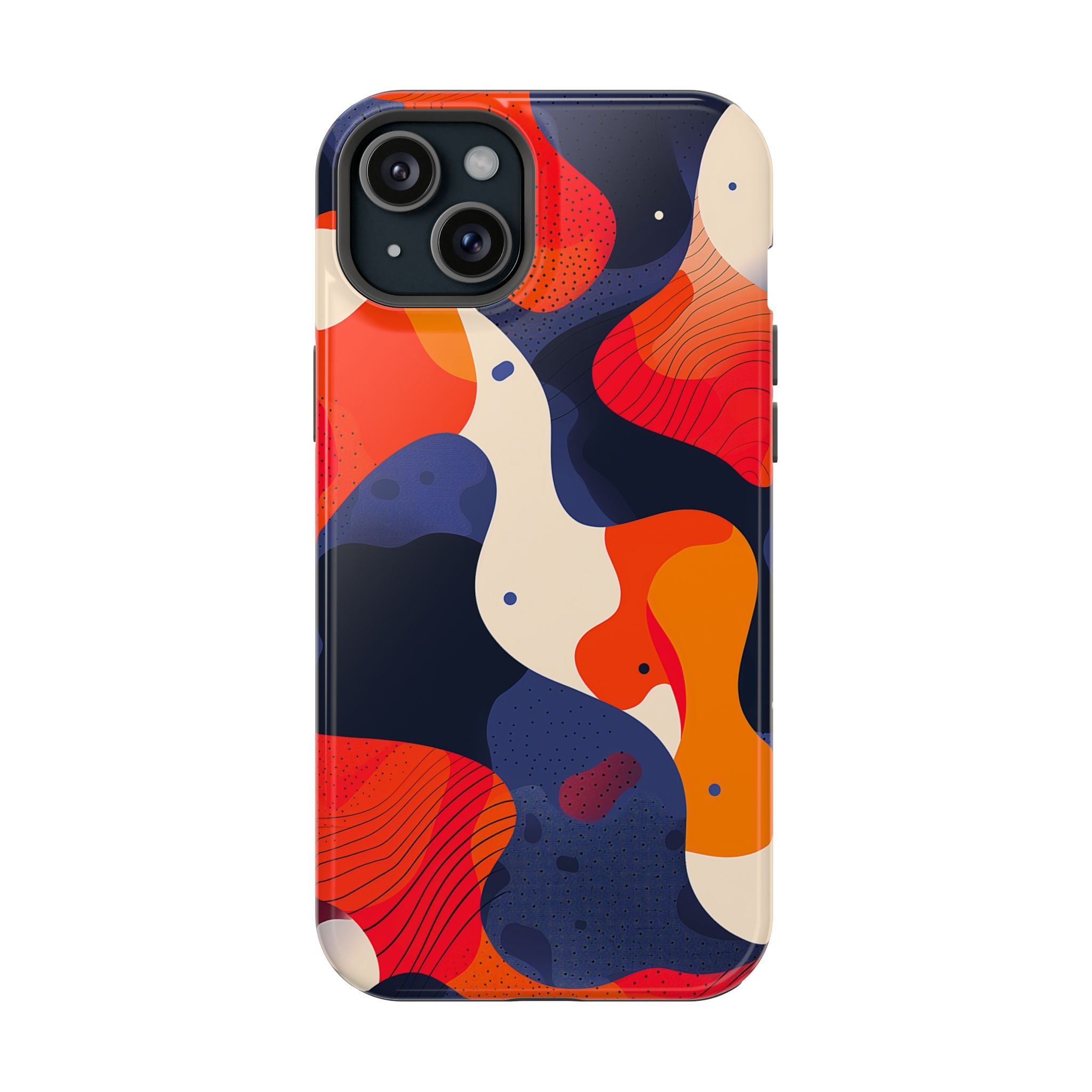 Abstract Colorwave Magnetic Phone Case — Impact-Resistant Protective Cover