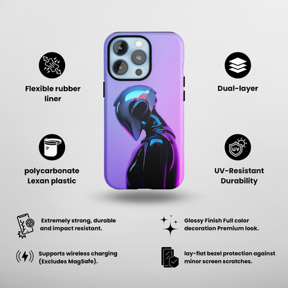 Neon Cyber Visor (iPhone Case 11-15)RIMA Tough Phone Case: Your iPhone's Perfect Armor! Tailored for iPhone 11-15, offering elegant design and robust protection. Embrace the fusion of technology and suRimaGallery