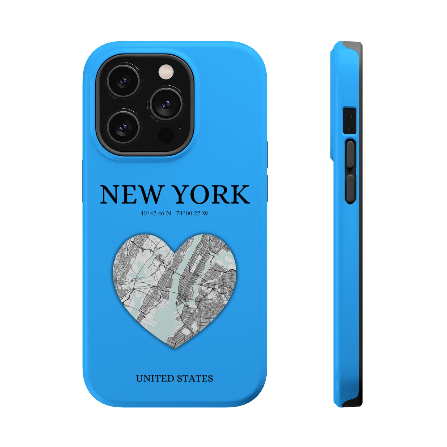 Add a touch of New York to your iPhone with the Sky Blue Heartbeat MagSafe Case, offering durable protection, seamless MagSafe compatibility, and a choice between ma-York Heartbeat - Sky Blue (iPhone MagSafe Case)