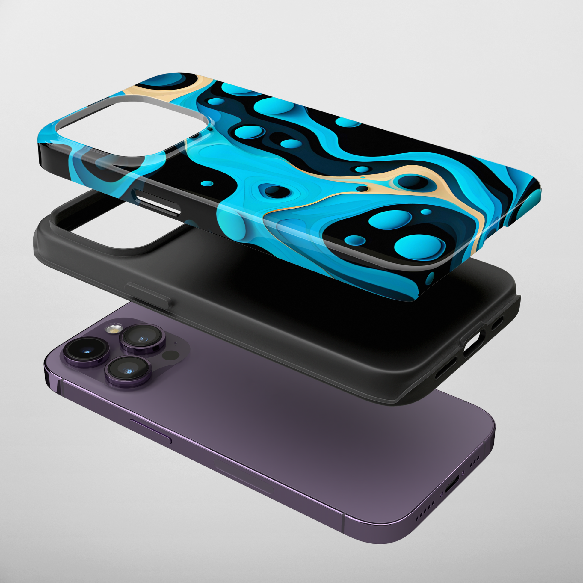Flowing Shapes Harmony (iPhone Case 11-15)Revolutionize your iPhone's look and feel with RIMA Tough Phone Case – ultimate protection meets elegant style for iPhone 11-15. Grab yours now! 🛡️📱RimaGallery