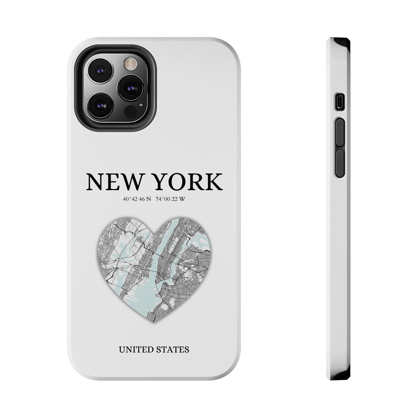 Elevate your iPhone with RimaGallery's New York Heartbeat case. Sleek design meets durability for stylish protection. Free US shipping.-York Heartbeat - White (iPhone Case 11-15)