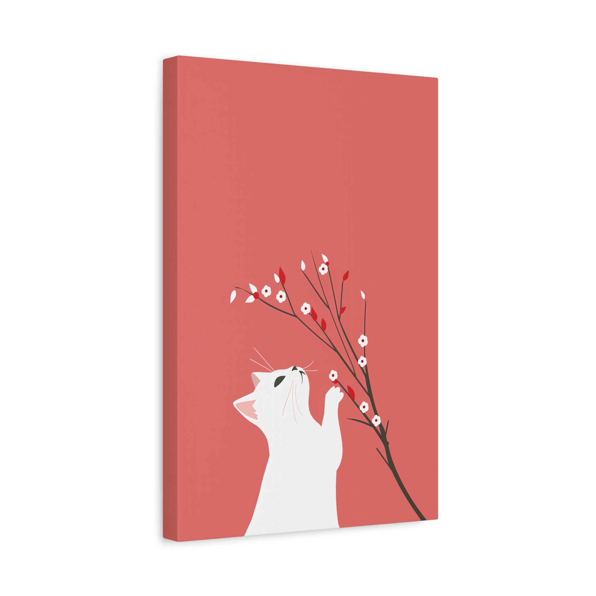 Floral Feline (Canvas)Playful cat interacting with delicate flowers on a coral on canvas prints. Shop now for innovative products designed to enhance your digital lifestyle. Fast shippingRimaGallery