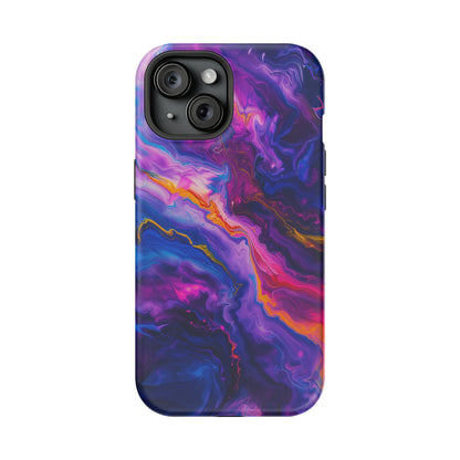 Psychedelic Flow (iPhone MagSafe Case)Rima Gallery presents the exclusive Psychedelic Flow MagSafe Durable Case For iphone 13, 14, 15, Pro, Max. Experience advanced protection, MagSafe functionality, andRimaGallery