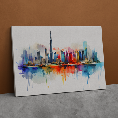 Watercolor Dubai Skyline (Canvas)Engaging Introductory Paragraph:
Struggling with low-quality canvases? Switch to RimaGallery! Our canvases are more than just a purchase; they're a statement of qualRimaGallery