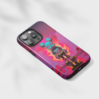 Sunset Whiskers Mousey Adventure (iPhone Case 11-15)Cuteness Overload at Twilight 🌅🐭: Add a sprinkle of whimsy to your day with our "Sunset Whiskers" phone case! An endearing mouse cartoon character, painted with thRimaGallery