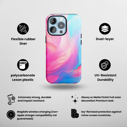 Vivid Swirl Fantasy (iPhone MagSafe Case)Vivid Swirl Fantasy MagSafe Durable Case: Style Meets Protection 📱✨
Upgrade your device with Rima Vivid Swirl Fantasy MagSafe Durable Case. This case isn’t just aboRimaGallery