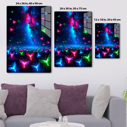 Neon Flutter (Acrylic)Make a statement with Neon Flutter acrylic prints. The 1⁄4" acrylic panel exudes the illusion of a smooth glass surface for vibrant artwork. Pre-installed hanging haRimaGallery