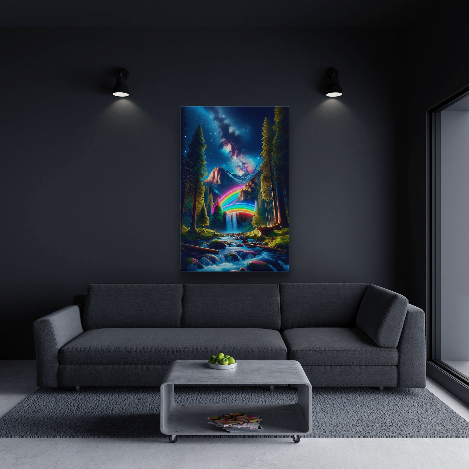 Arcadian Galaxy (Canvas)Arcadian Galaxy (Canvas  Matte finish, stretched, with a depth of 1.25 inches)
RimaGallery canvases - ethically produced art to elevate your space. Sustainably sourcRimaGallery