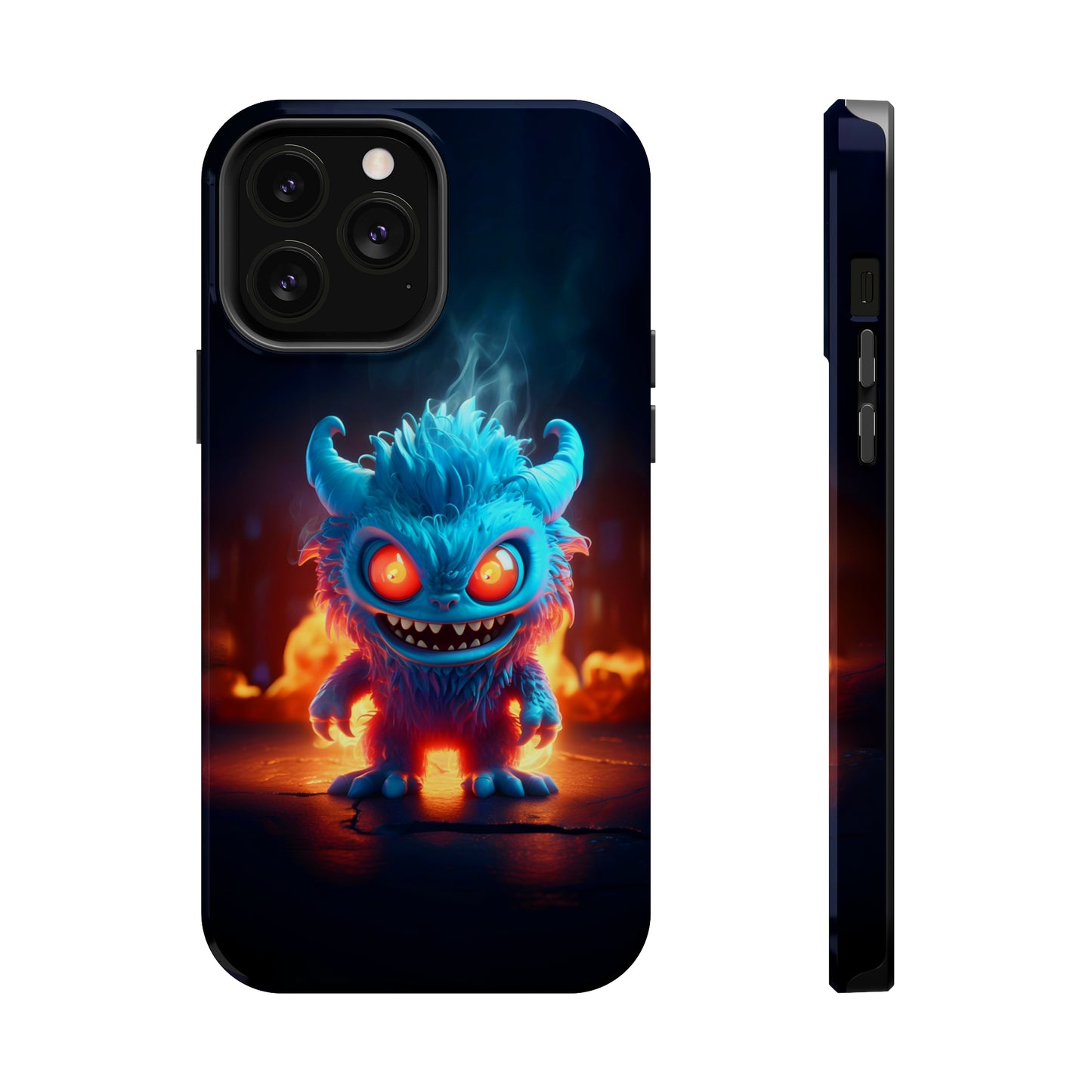 Fiery Monster (iPhone MagSafe Case)Revolutionize your iPhone's look and feel with RIMA Tough Phone Case – ultimate protection meets elegant style for iPhone 11-15. Grab yours now! 🛡️📱RimaGallery