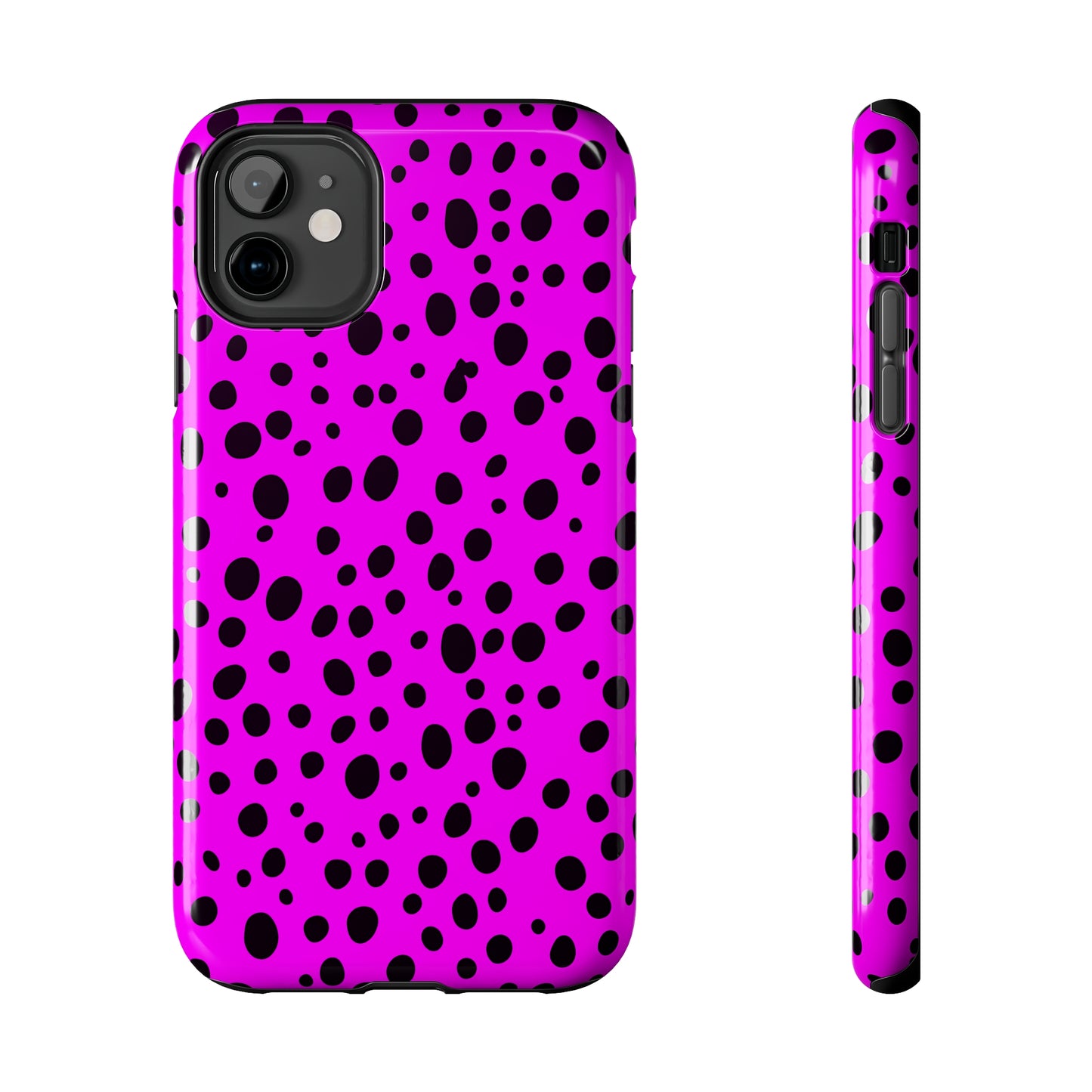 Dotted Delight - Purple (iPhone Case 11-15)Elevate your iPhone's style with a Purple surface with scattered dark dots and a tough case. Sleek, durable protection for models 11-15. Free US shipping.RimaGallery