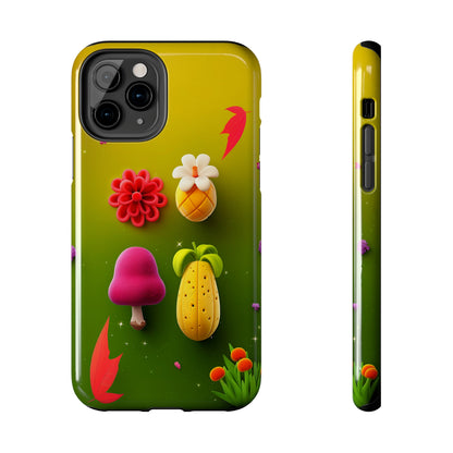 Whimsy Garden (iPhone Case 11-15)Secure your iPhone 11-15 with RIMA's durable case: Polycarbonate shell, rubber lining for shock absorption, and supports wireless chargingRimaGallery
