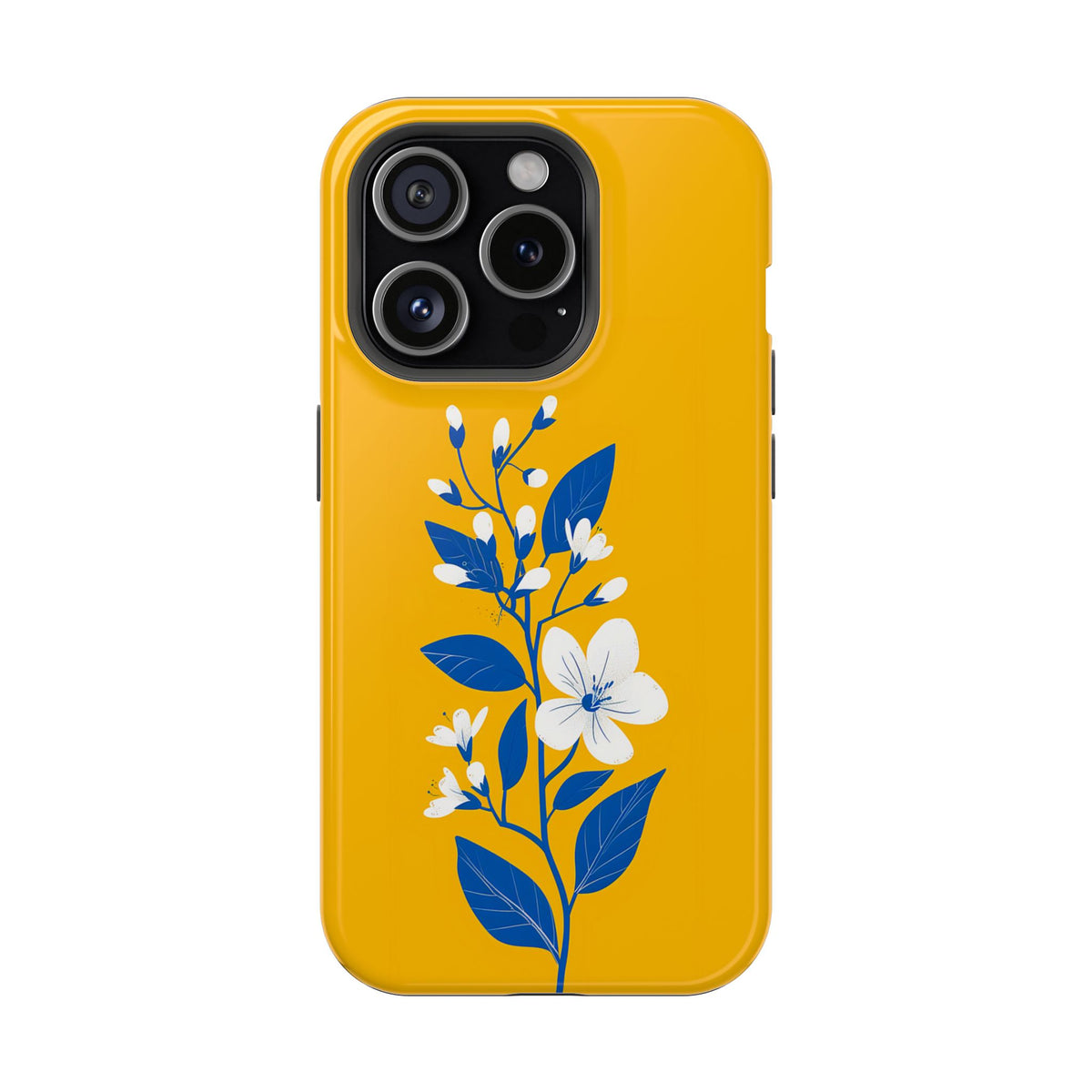 Blue Blossom Tough MagSafe Case for iPhone 13–17