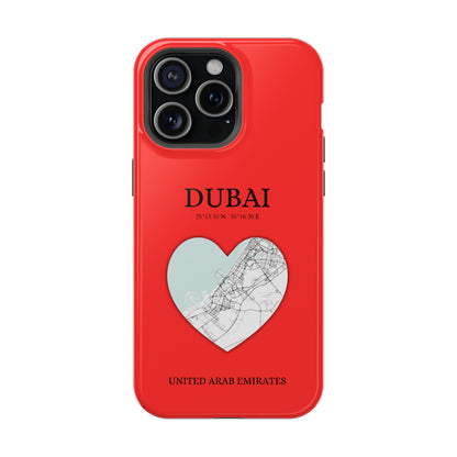 Dubai Heartbeat - Red (iPhone MagSafe Case)Elevate your iPhone's style with the Dubai Heartbeat Red MagSafe Case, offering robust protection, MagSafe compatibility, and a choice of matte or glossy finish. PerRimaGallery