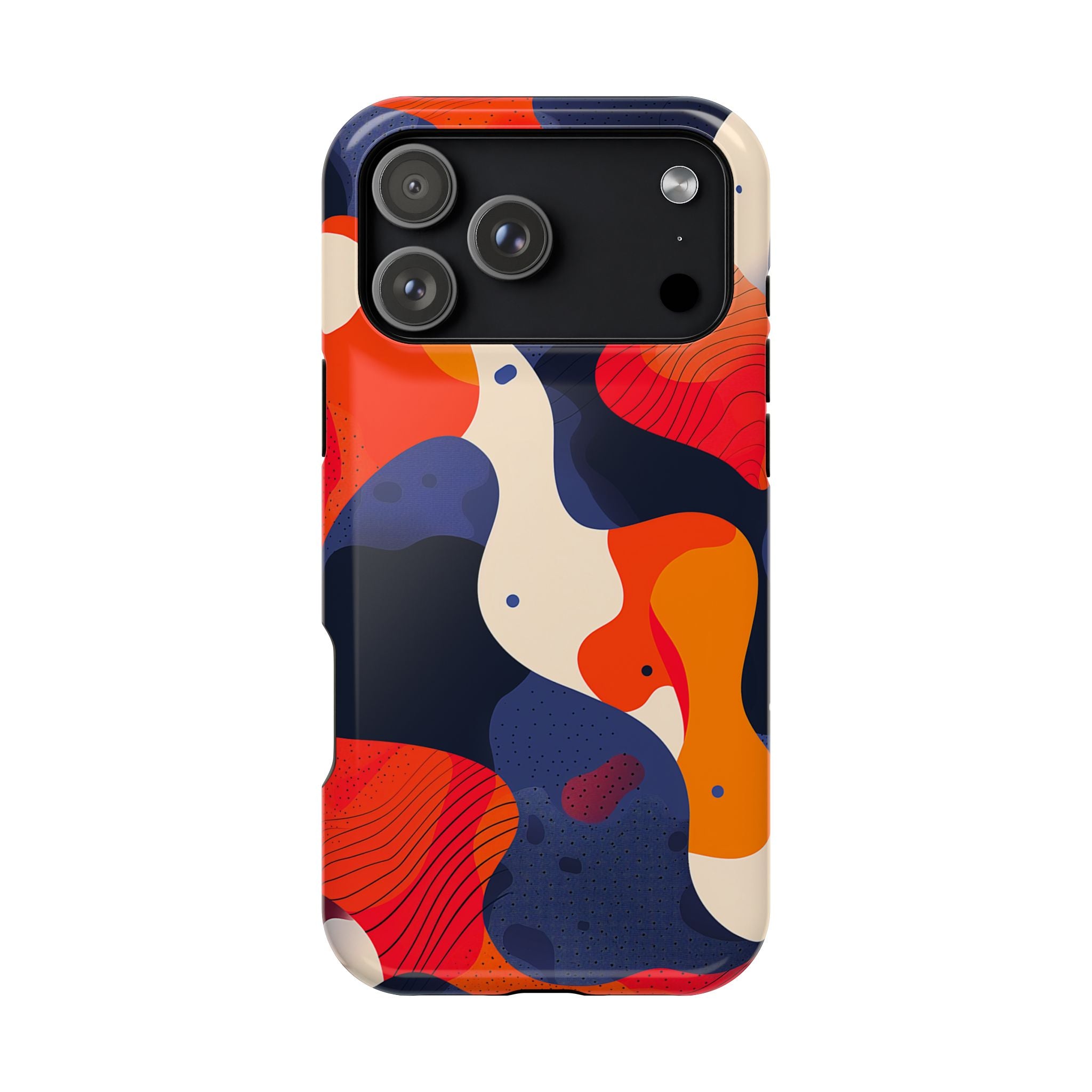 Abstract Colorwave Magnetic Phone Case — Impact-Resistant Protective Cover